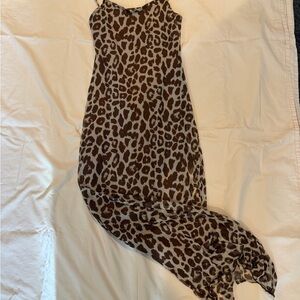 See You Monday Brown and Cream Dress